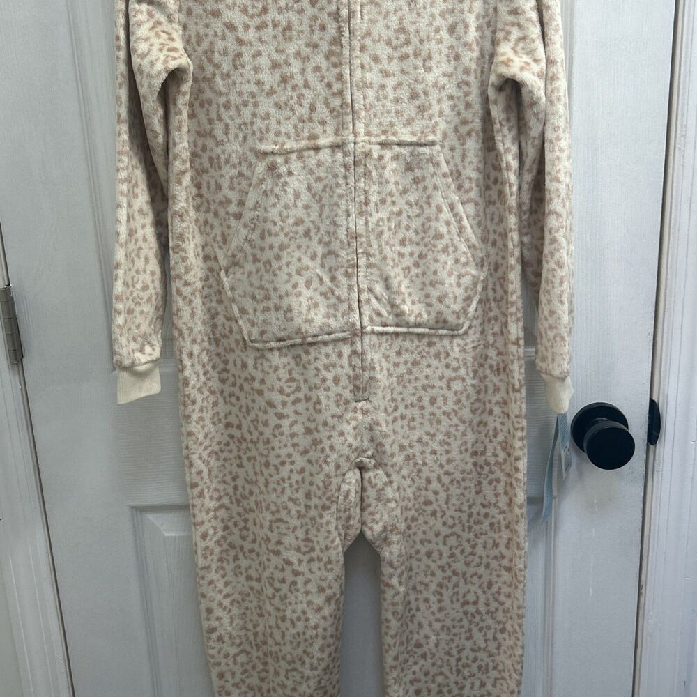 NWT Cat & Jack Girls Union Suit Pajamas XL 14 Off White One Piece Sleepwear - Picture 3 of 16